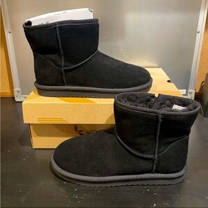 NEW K KOOLABURRA BY UGG UNISEX KOOLA MINI BLACK BOOTS SIZE 5